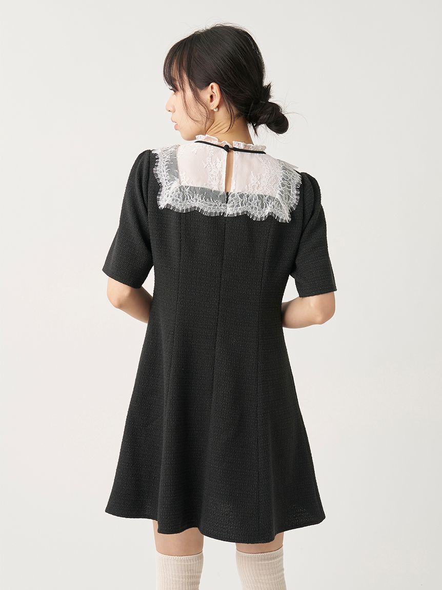 SNIDEL「【WEB限定】フレンチリボンレースカラードレス」|ワンピース|