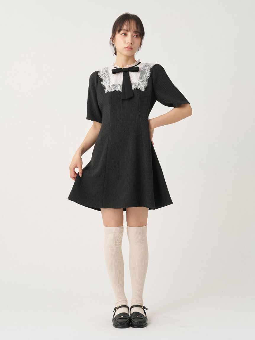 SNIDEL「【WEB限定】フレンチリボンレースカラードレス」|ワンピース|
