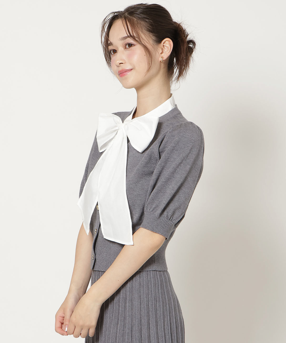 WILLSELECTION「リボンタイドッキングパフニット」|ニット・セーター|