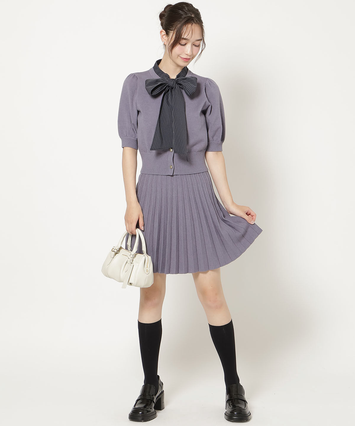 WILLSELECTION「リボンタイドッキングパフニット」|ニット・セーター|