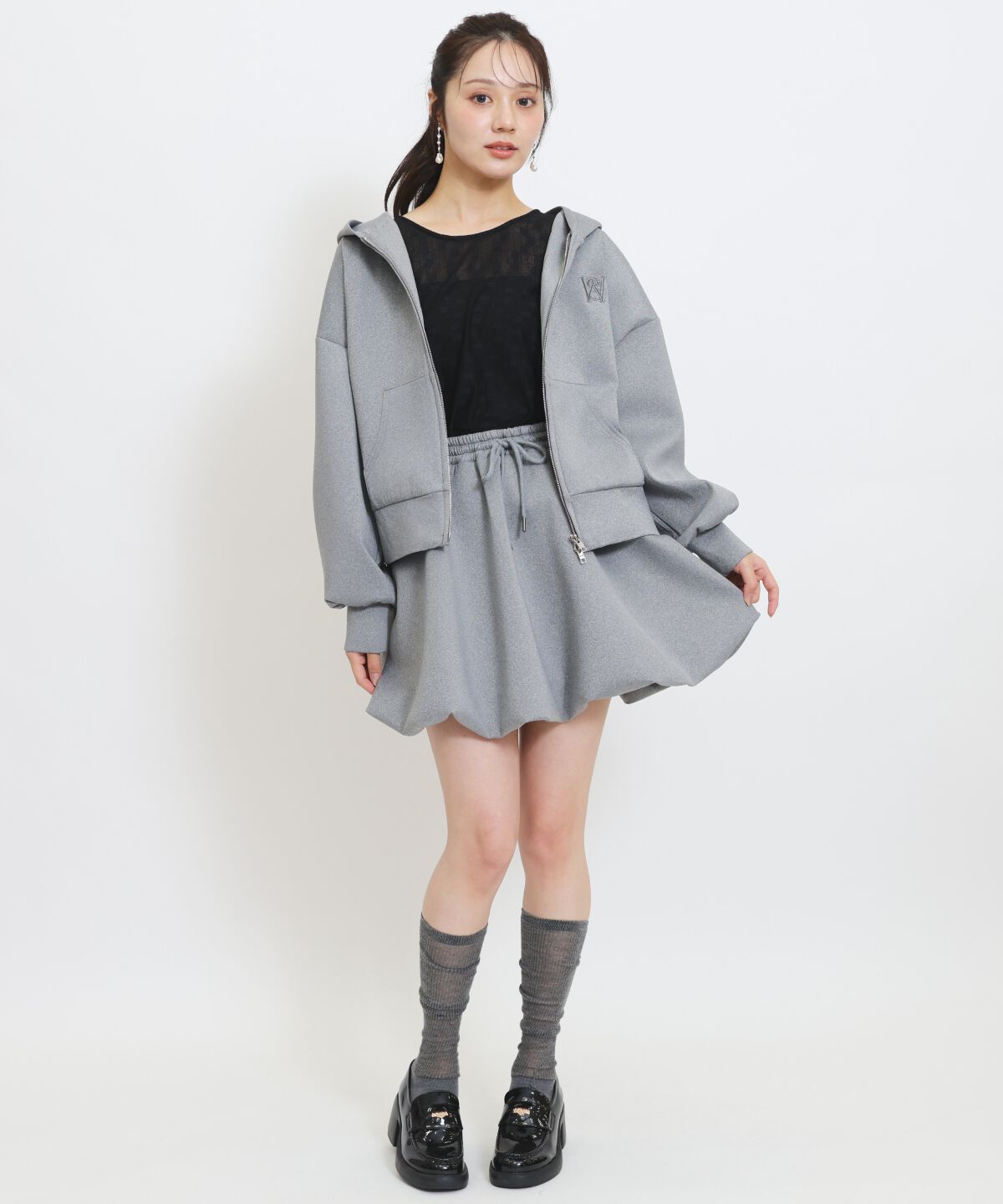 WILLSELECTION「ロゴ刺繍オーバーサイズフーディ」|パーカー|