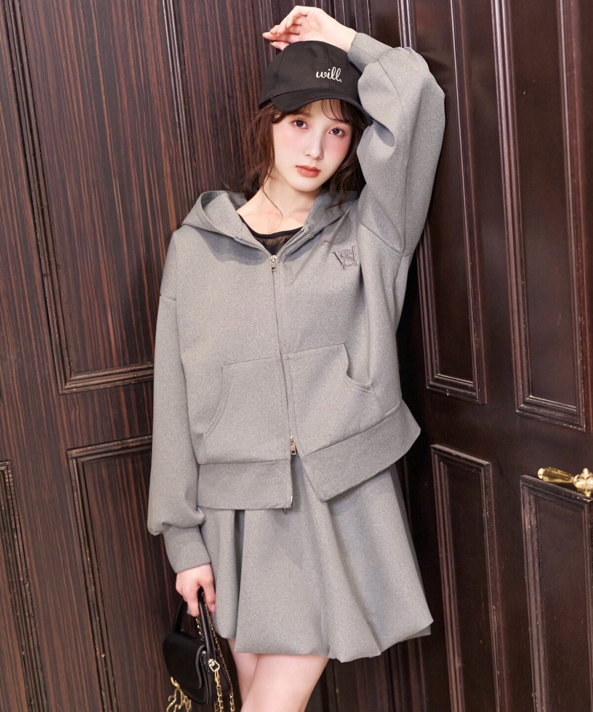 WILLSELECTION「ロゴ刺繍オーバーサイズフーディ」|パーカー|