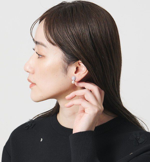 UNITED ARROWS「パヴェボール＆イミテーションパール イヤリング」|イヤリング|