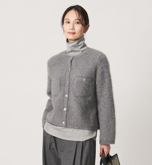 UNITED ARROWS「フォックスカシミヤ クルーネック ジャケット カーディガン」|カーディガン|