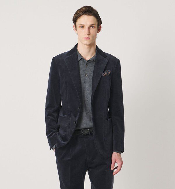 UNITED ARROWS「コーデュロイ シングル 3ボタン テーラードジャケット RーMODEL」|テーラードジャケット|NAVY