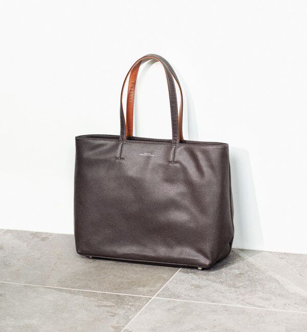 UNITED ARROWS green label relaxing「シボ レザーライク ジップ トート バッグ」|トートバッグ|