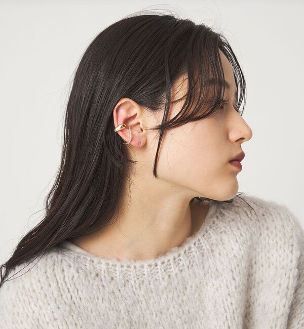 UNITED ARROWS green label relaxing「【WEB限定】2本セット イヤーカフ（キュービックジルコニア） / イヤカフ」|イヤリング|