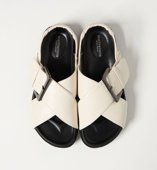 BEAUTY&YOUTH UNITED ARROWS「ビッグバックル クロスストラップ サンダル」|サンダル|