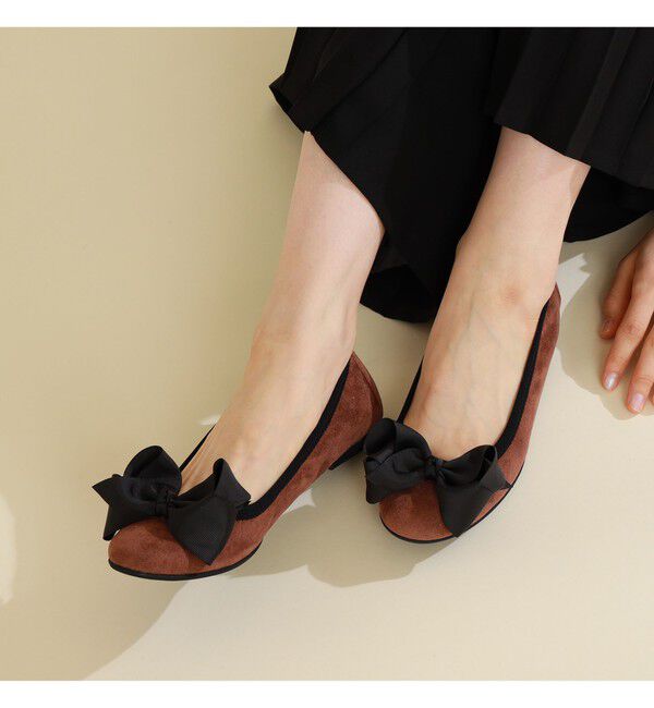 BEAMS SELECTION for WOMEN「SEPTEMBER MOON / リボン バレエシューズ」|バレエシューズ|BROWN