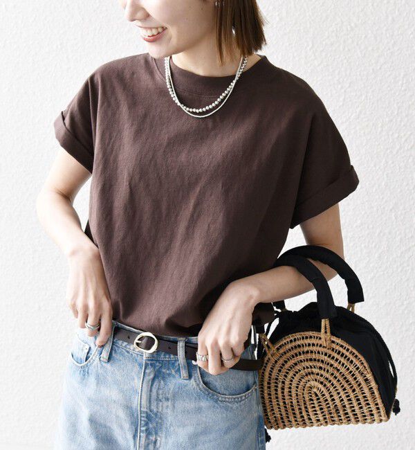 SHIPS any「〈抗菌防臭/洗濯機可能〉USAコットン フレンチスリーブ TEE」|Tシャツ・カットソー|