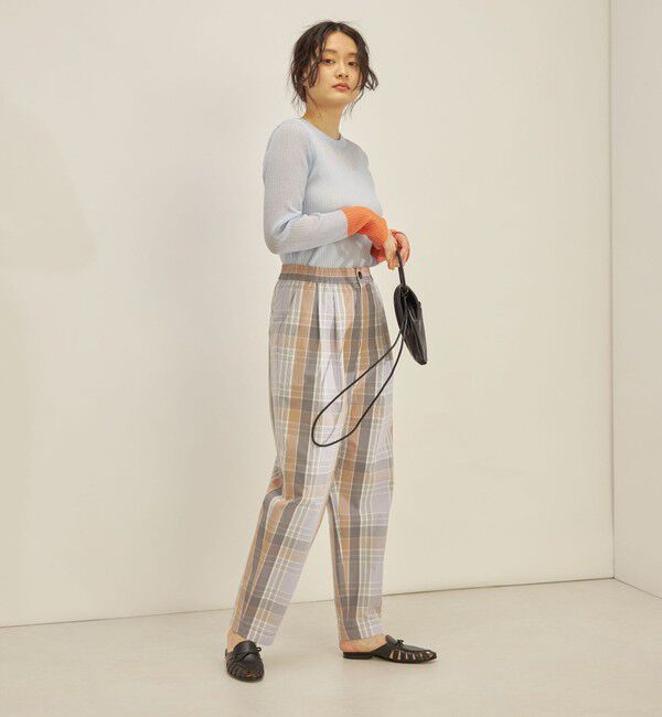 SHIPS for women「〈手洗い可能〉先染め チェック タイプライター パンツ◇」|その他|