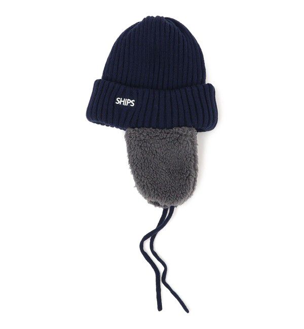 SHIPS KIDS「SHIPS KIDS:フェイクファー フラップ ワッチ」|ニット帽|