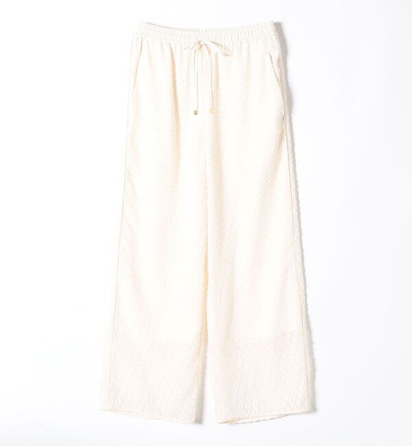 quaranciel「quaranciel:〈手洗い可能〉カットジャカード ジオメトリック ワイド パンツ」|その他|
