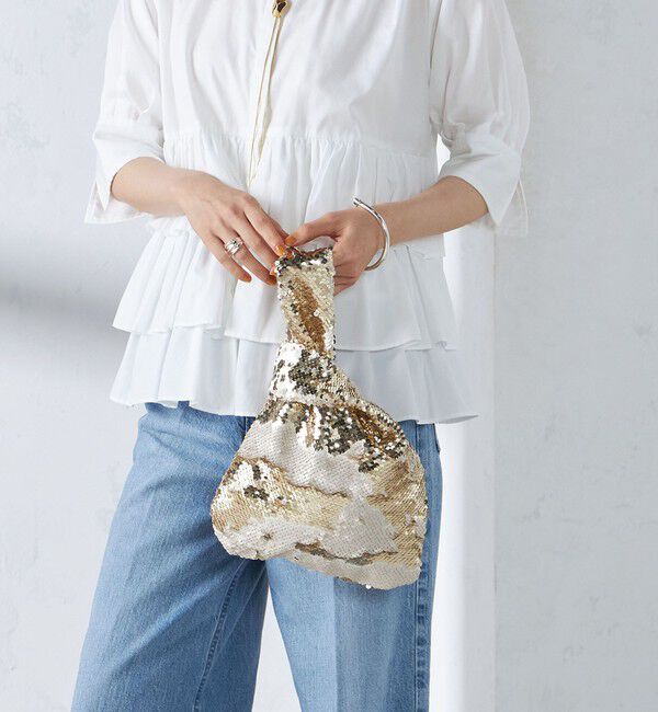 SHIPS for women「troisiemeCHACO:スパンコール バッグ」|ハンドバッグ|