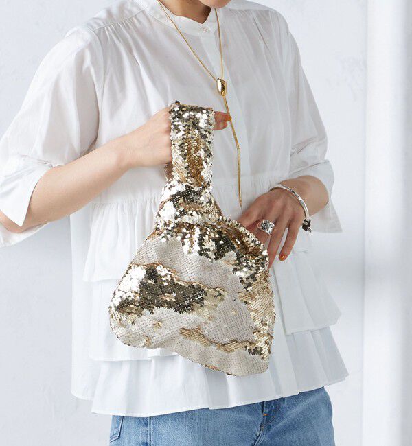 SHIPS for women「troisiemeCHACO:スパンコール バッグ」|ハンドバッグ|