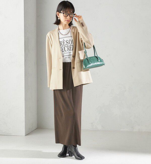 SHIPS for women「〈UVカット / 手洗い可能〉リブ ジャージー 2WAY ストレッチ スカート」|スカート|