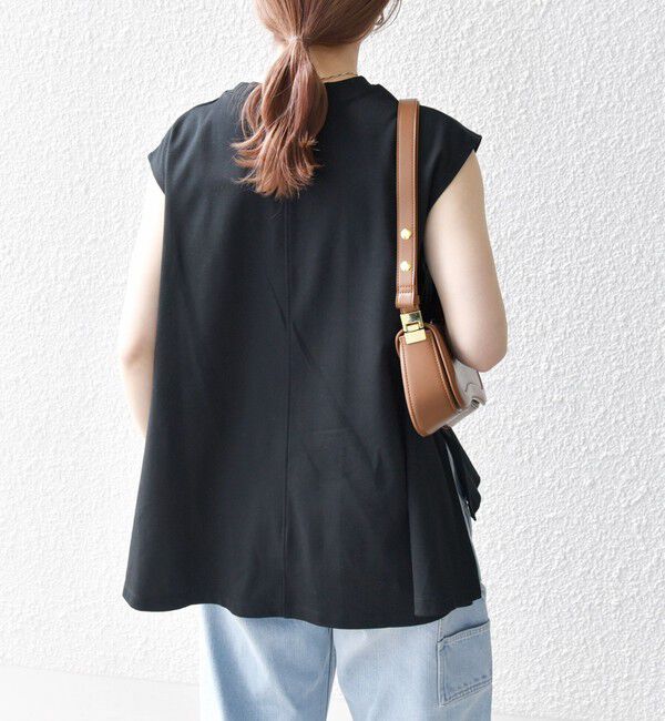 SHIPS any「〈接触冷感/汗染み防止加工/洗濯機可能〉Aライン フレンチスリーブ TEE」|Tシャツ・カットソー|