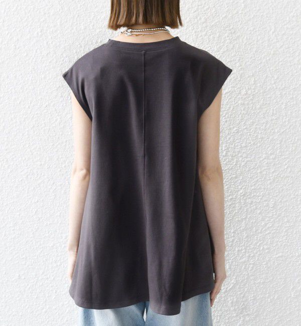 SHIPS any「〈接触冷感/汗染み防止加工/洗濯機可能〉Aライン フレンチスリーブ TEE」|Tシャツ・カットソー|