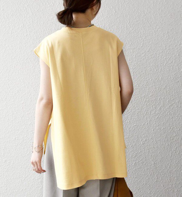 SHIPS any「〈接触冷感/汗染み防止加工/洗濯機可能〉Aライン フレンチスリーブ TEE」|Tシャツ・カットソー|