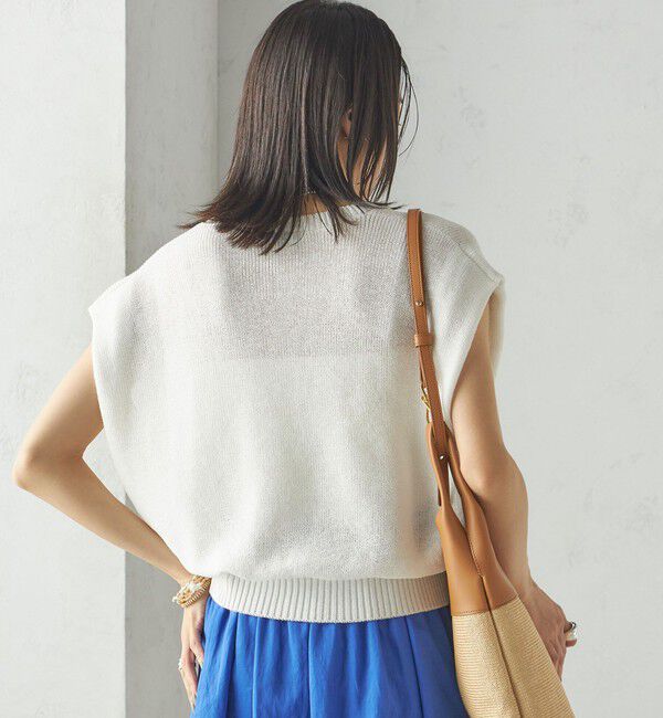 SHIPS for women「〈手洗い可能〉ポリエステル 麻 スキッパー プルオーバー」|プルオーバー|
