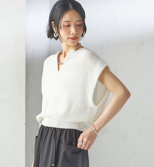 SHIPS for women「〈手洗い可能〉ポリエステル 麻 スキッパー プルオーバー」|プルオーバー|