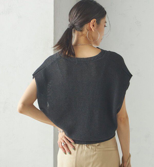 SHIPS for women「〈手洗い可能〉ポリエステル 麻 スキッパー プルオーバー」|プルオーバー|
