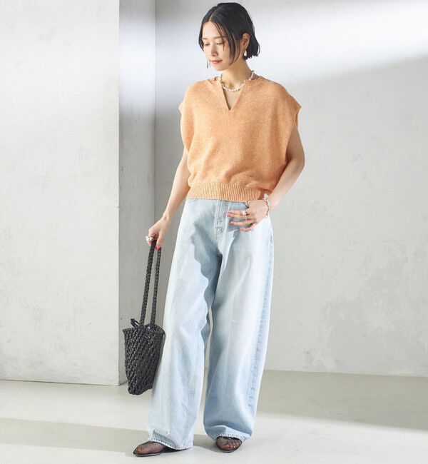 SHIPS for women「〈手洗い可能〉ポリエステル 麻 スキッパー プルオーバー」|プルオーバー|