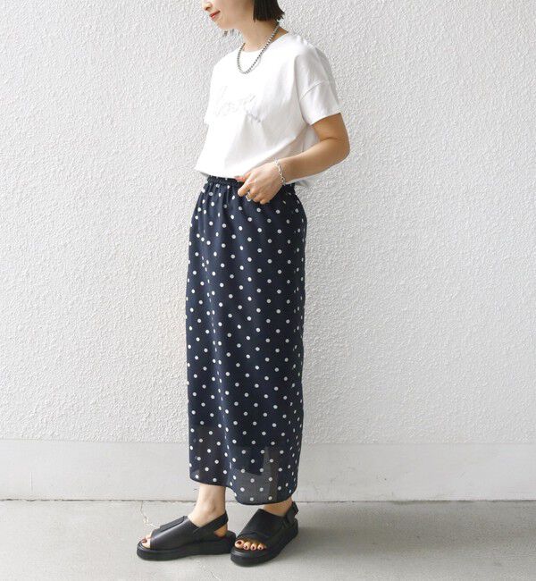 SHIPS for women「【WEB限定】ファンシー コード 刺繍 ロゴ TEE」|Tシャツ・カットソー|