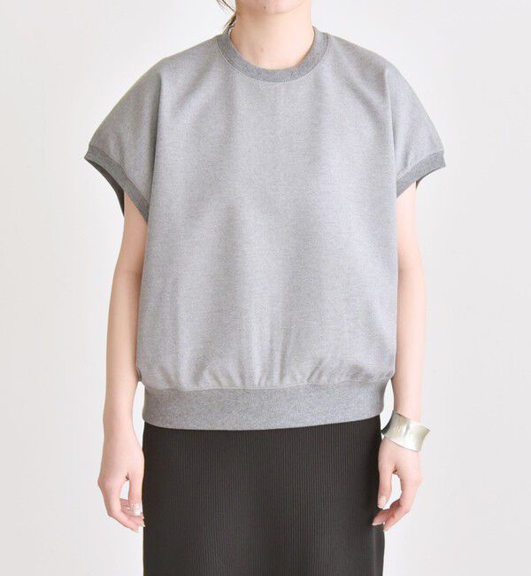 quaranciel「〈洗濯機可能〉ライト ポンチ コンパクト フレンチスリーブ TEE」|Tシャツ・カットソー|