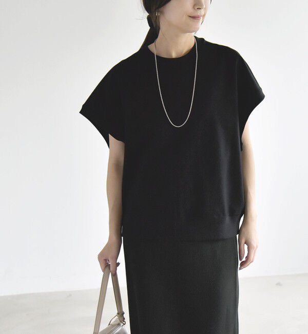 quaranciel「〈洗濯機可能〉ライト ポンチ コンパクト フレンチスリーブ TEE」|Tシャツ・カットソー|