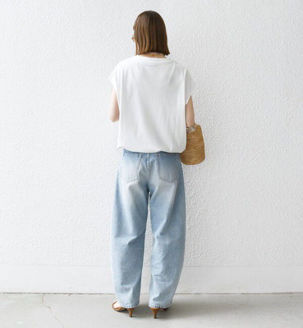 SHIPS any「〈接触冷感/汗染み防止加工/洗濯機可能〉ドロスト フレンチスリーブ TEE」|Tシャツ・カットソー|