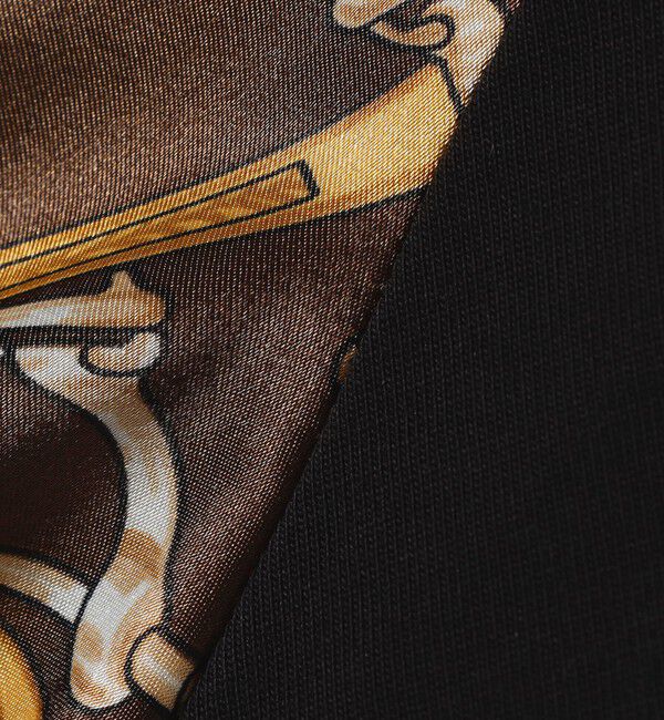 SHIPS for women「【WEB限定】〈手洗い可能〉スカーフ コンビ TEE」|Tシャツ・カットソー|