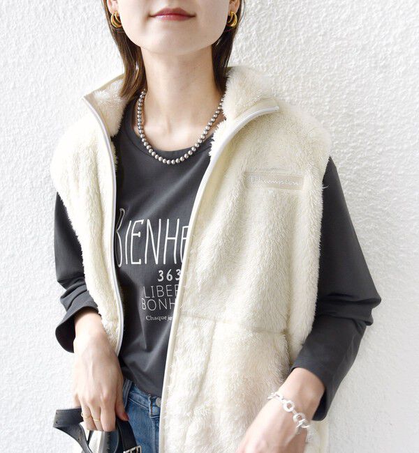 SHIPS for women「【一部WEB限定 / SHIPS別注】Champion:〈洗濯機可能〉フリース ベスト」|ベスト・ジレ|
