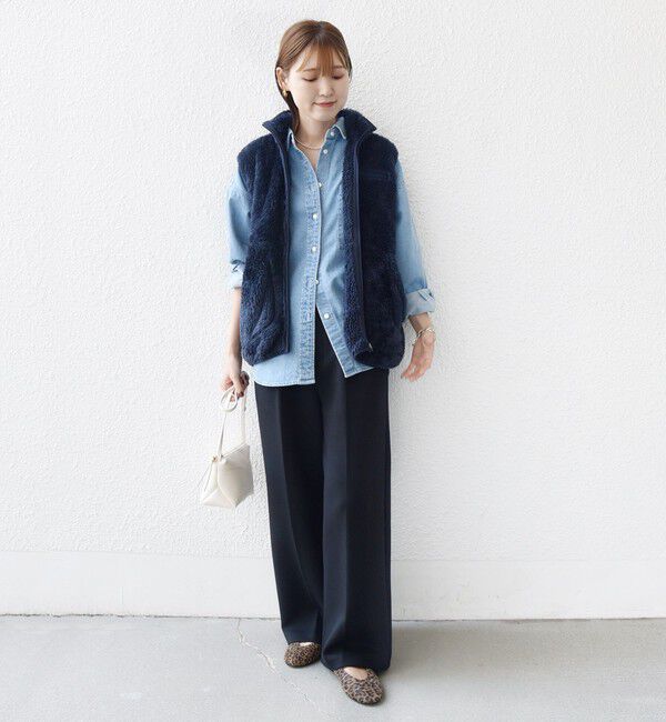 SHIPS for women「【一部WEB限定 / SHIPS別注】Champion:〈洗濯機可能〉フリース ベスト」|ベスト・ジレ|
