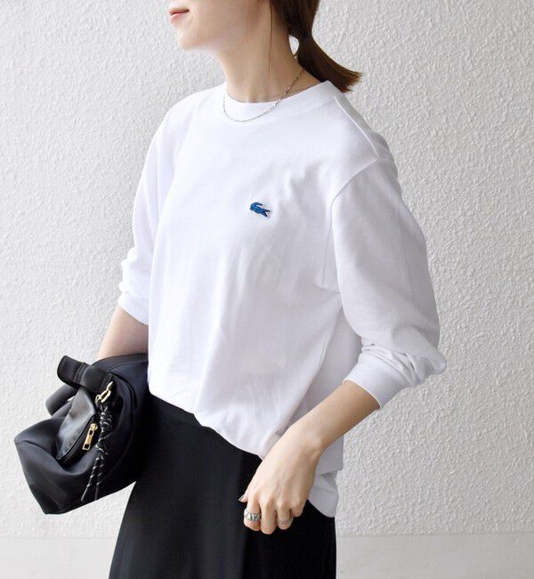 SHIPS any「《一部追加予約》【SHIPS any別注】LACOSTE:〈洗濯機可能〉ピケ クルーネック ロンT 26AW」|Tシャツ・カットソー|