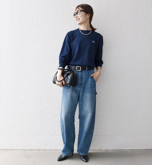 SHIPS any「《一部追加予約》【SHIPS any別注】LACOSTE:〈洗濯機可能〉ピケ クルーネック ロンT 26AW」|Tシャツ・カットソー|