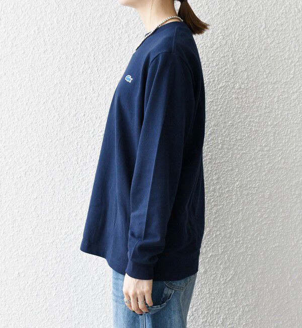 SHIPS any「《一部追加予約》【SHIPS any別注】LACOSTE:〈洗濯機可能〉ピケ クルーネック ロンT 26AW」|Tシャツ・カットソー|