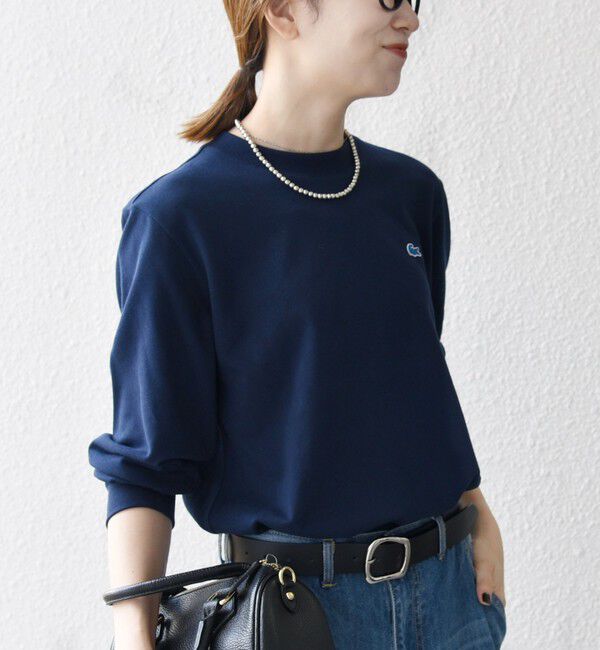 SHIPS any「《一部追加予約》【SHIPS any別注】LACOSTE:〈洗濯機可能〉ピケ クルーネック ロンT 26AW」|Tシャツ・カットソー|