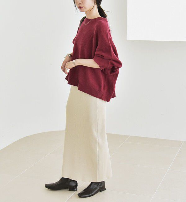 quaranciel「《一部追加予約》〈手洗い可能〉AQUA カシミヤ ミックス ドルマン ニット」|ニット・セーター|