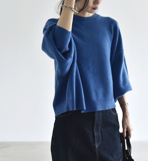 quaranciel「《一部追加予約》〈手洗い可能〉AQUA カシミヤ ミックス ドルマン ニット」|ニット・セーター|