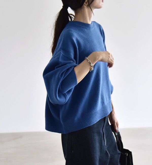 quaranciel「《一部追加予約》〈手洗い可能〉AQUA カシミヤ ミックス ドルマン ニット」|ニット・セーター|