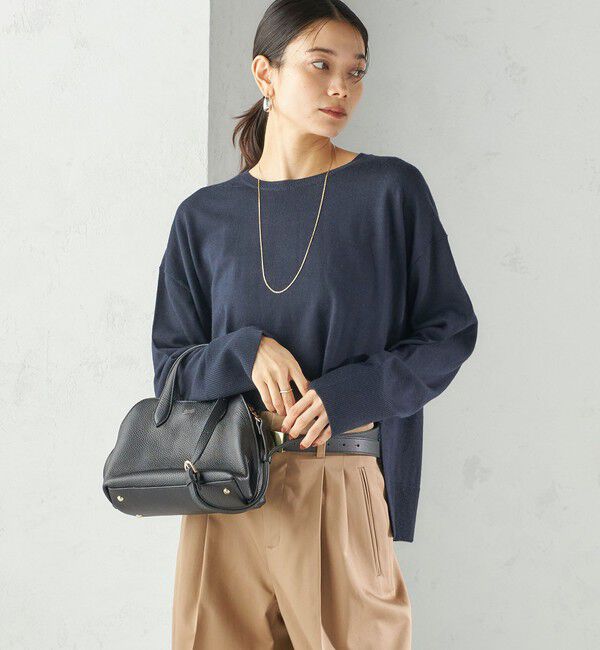 SHIPS for women「〈手洗い可能〉14G ウォッシャブル クルーネック ニット プルオーバー」|ニット・セーター|