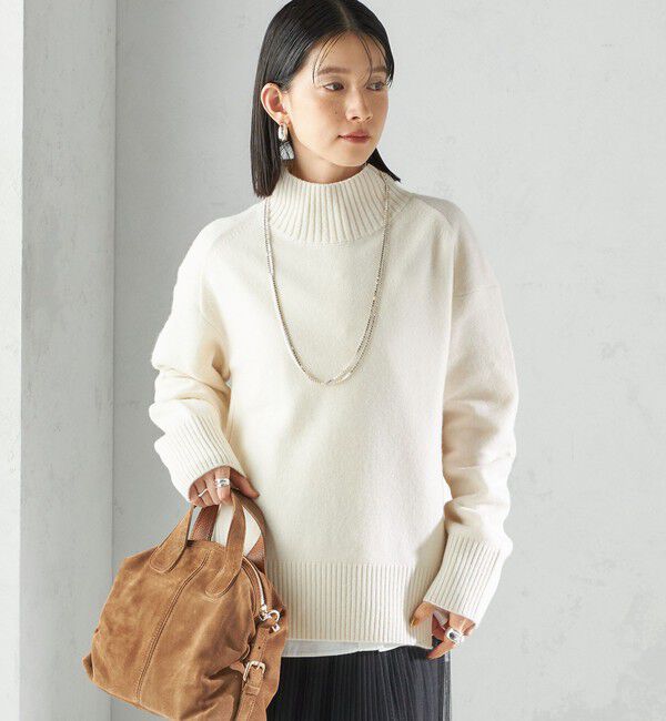 SHIPS for women「〈手洗い可能〉ウール カシミヤ ハイネック プルオーバー」|ニット・セーター|