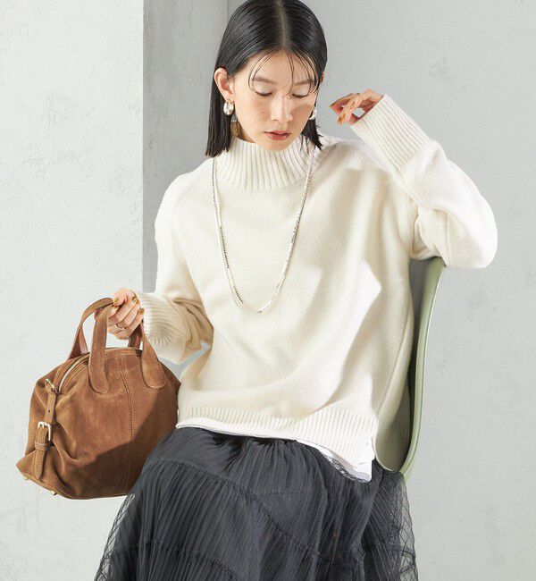 SHIPS for women「〈手洗い可能〉ウール カシミヤ ハイネック プルオーバー」|ニット・セーター|