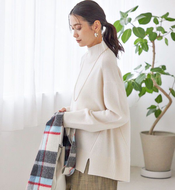 SHIPS for women「〈手洗い可能〉ウール カシミヤ ハイネック プルオーバー」|ニット・セーター|