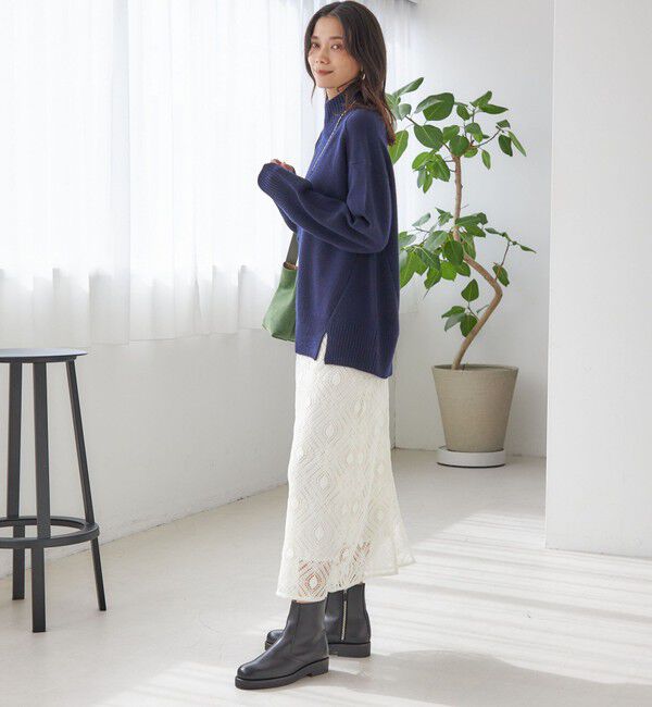 SHIPS for women「〈手洗い可能〉ウール カシミヤ ハイネック プルオーバー」|ニット・セーター|