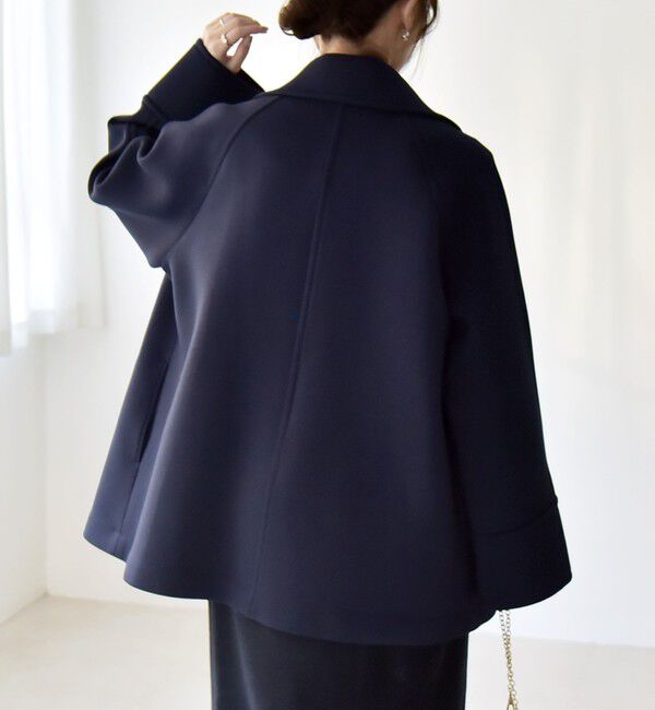 quaranciel「〈手洗い可能〉ダンボール ステンカラー ジャケット コート」|ステンカラーコート|