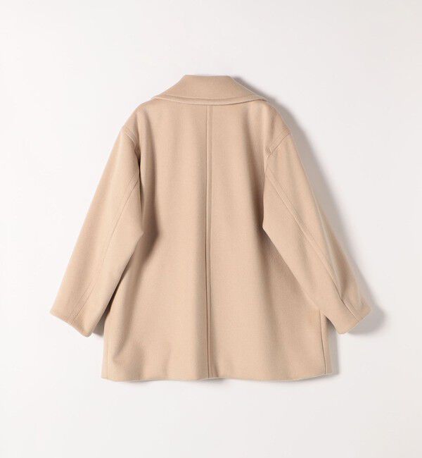 quaranciel「quaranciel: PURE WOOL ダブルブレスト テーラード ハーフ コート」|ピーコート|
