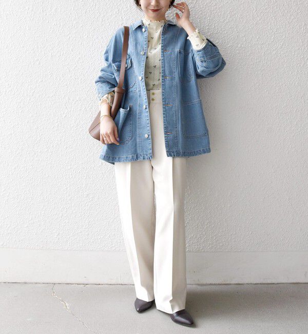 SHIPS any「〈洗濯機可能〉ルーズ デニム カバーオール ジャケット［SHIPS any DENIM］」|デニムジャケット|