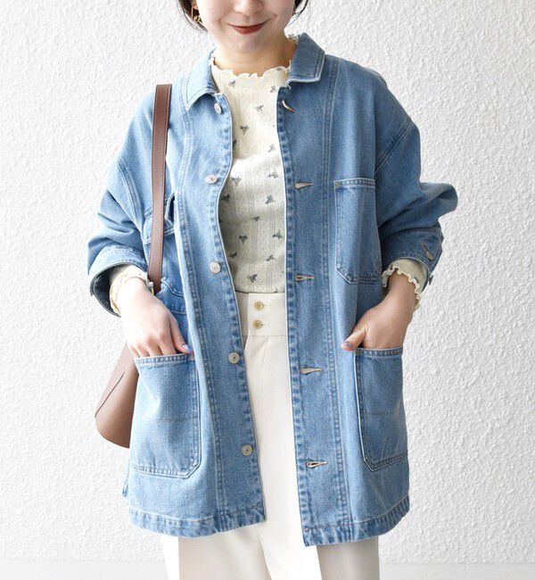 SHIPS any「〈洗濯機可能〉ルーズ デニム カバーオール ジャケット［SHIPS any DENIM］」|デニムジャケット|